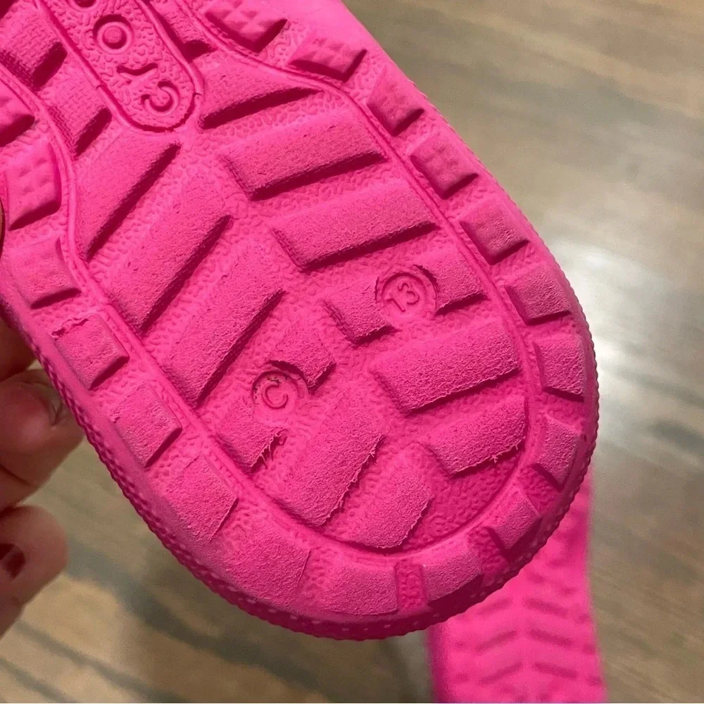 Crocs Iconic Confort Slip-On Hot Pink Sandals Toddlers 13